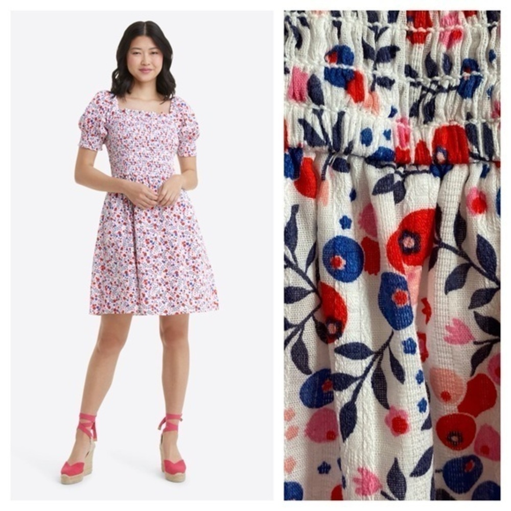 Draper James Colorful Berry Print Cam Smocked Dress